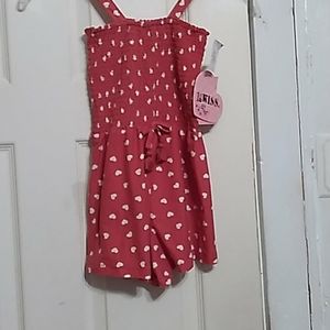 Jumper polka dots & hearts dark pink looks red